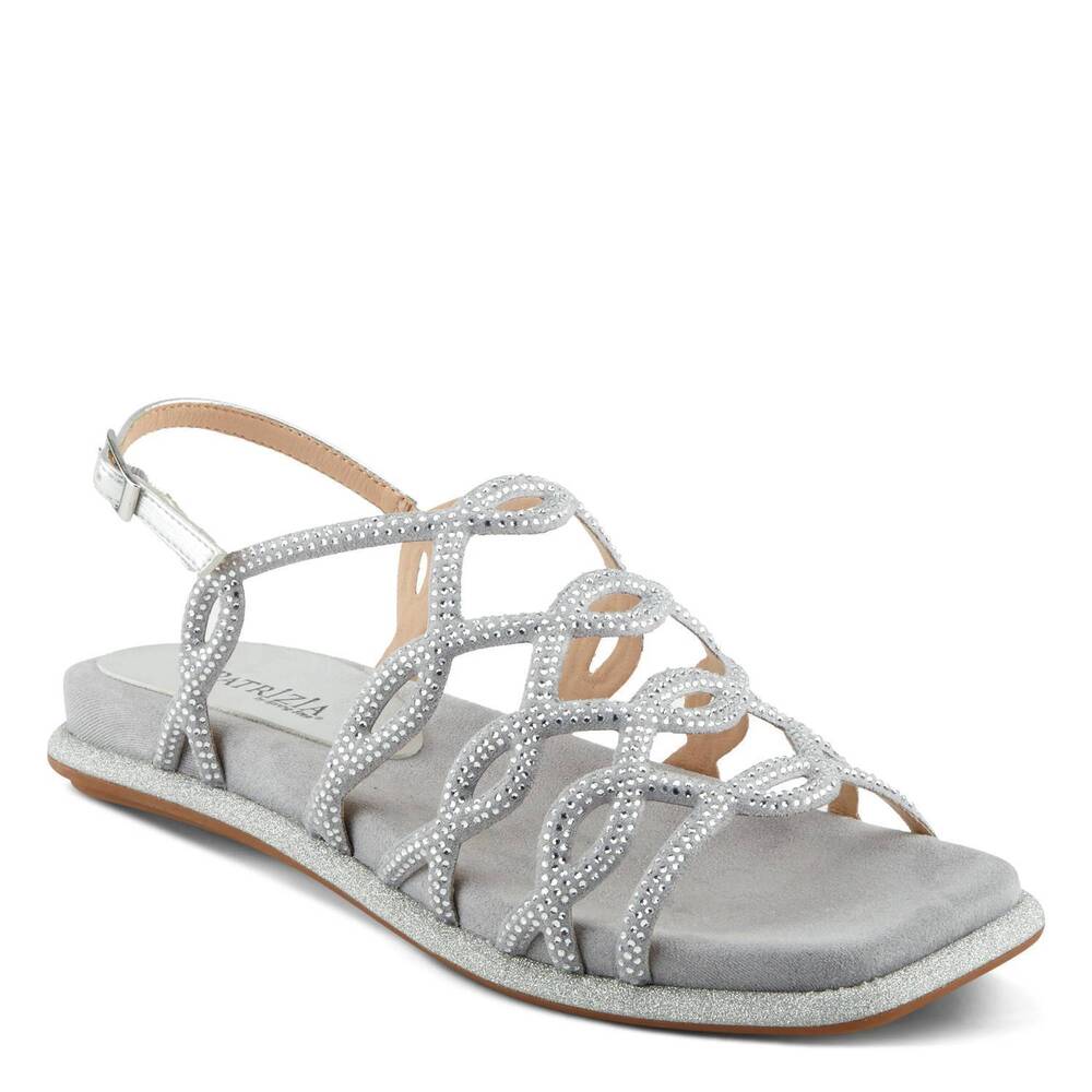 NEW PATRIZIA women's glamgloss sandal in silver